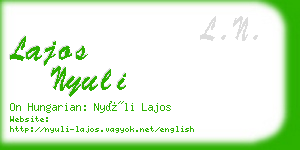 lajos nyuli business card